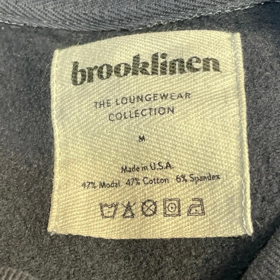 Brook Linen Men's Long Sleeve Logo Crew Neck Casual Sweatshirt Sweater Top Sz M - Image 4