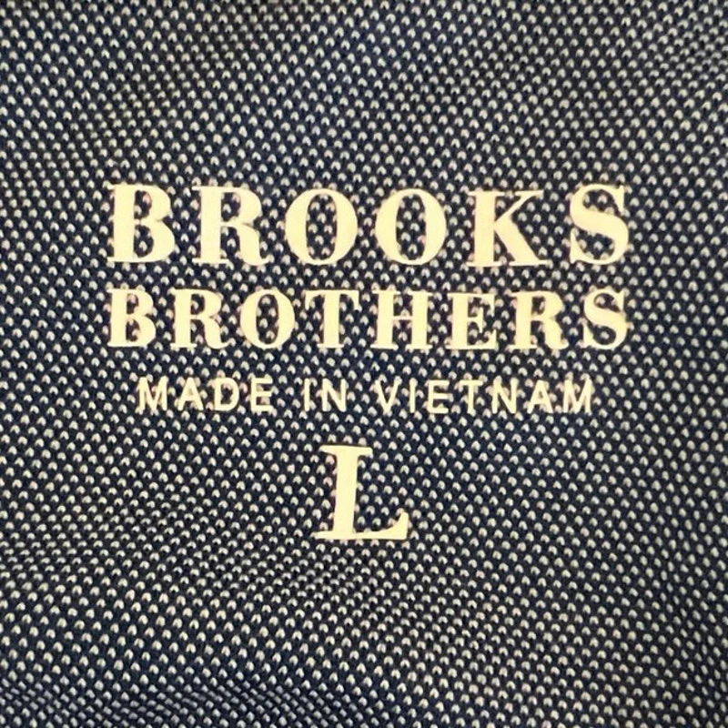 Brooks Brothers Lot of 2 Blue Orange Short Sleeve Striped Polo Shirt Bundle Sz L - Image 4
