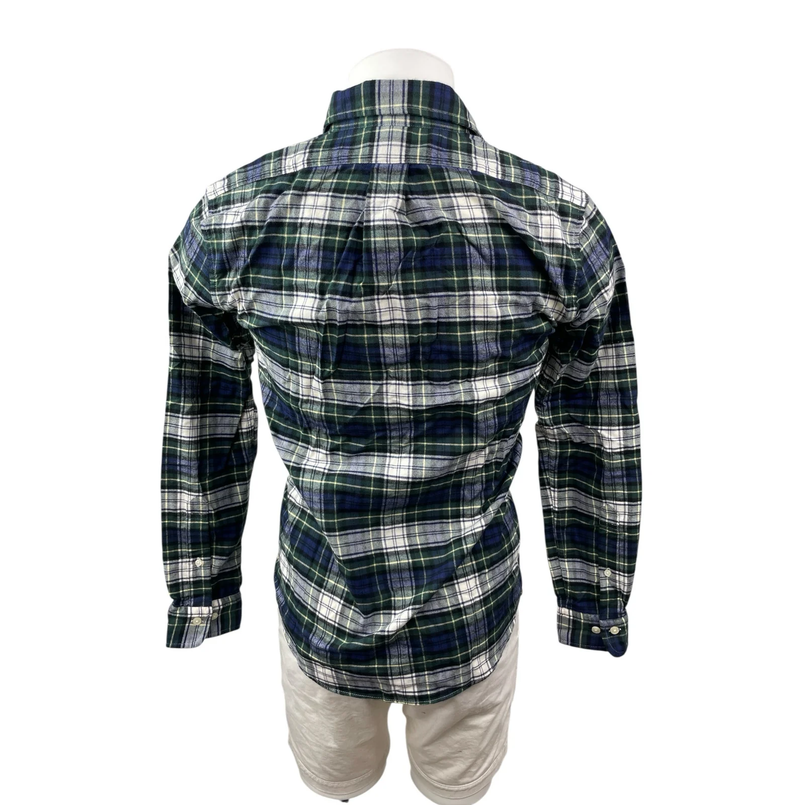 Brooks Brothers Men's Blue Plaid Long Sleeve Flannel Button Down Shirt Top Sz S - Image 4