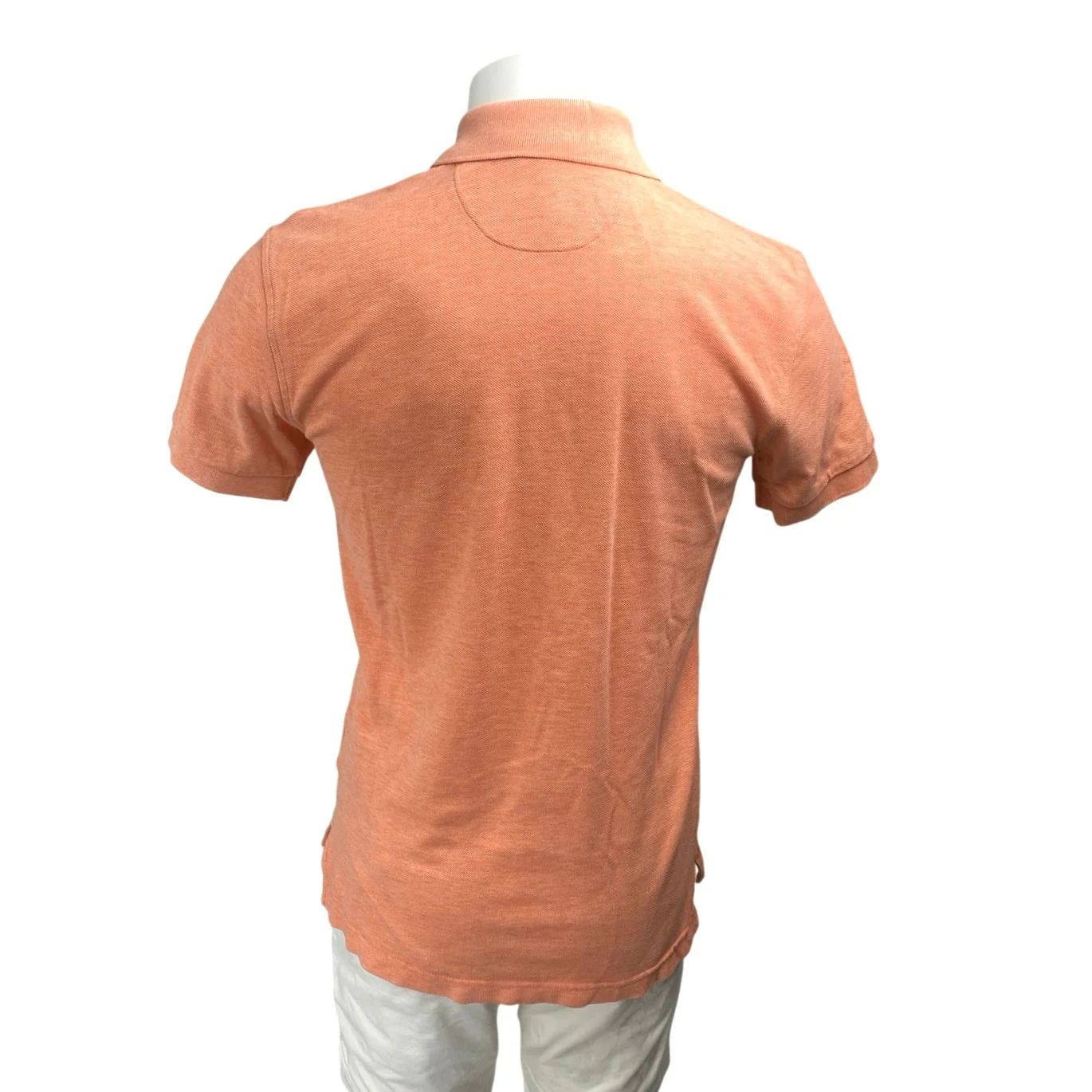 Brooks Brothers Men's Orange Coral Logo Slim Short Sleeve Polo Shirt Top Size S - Image 2