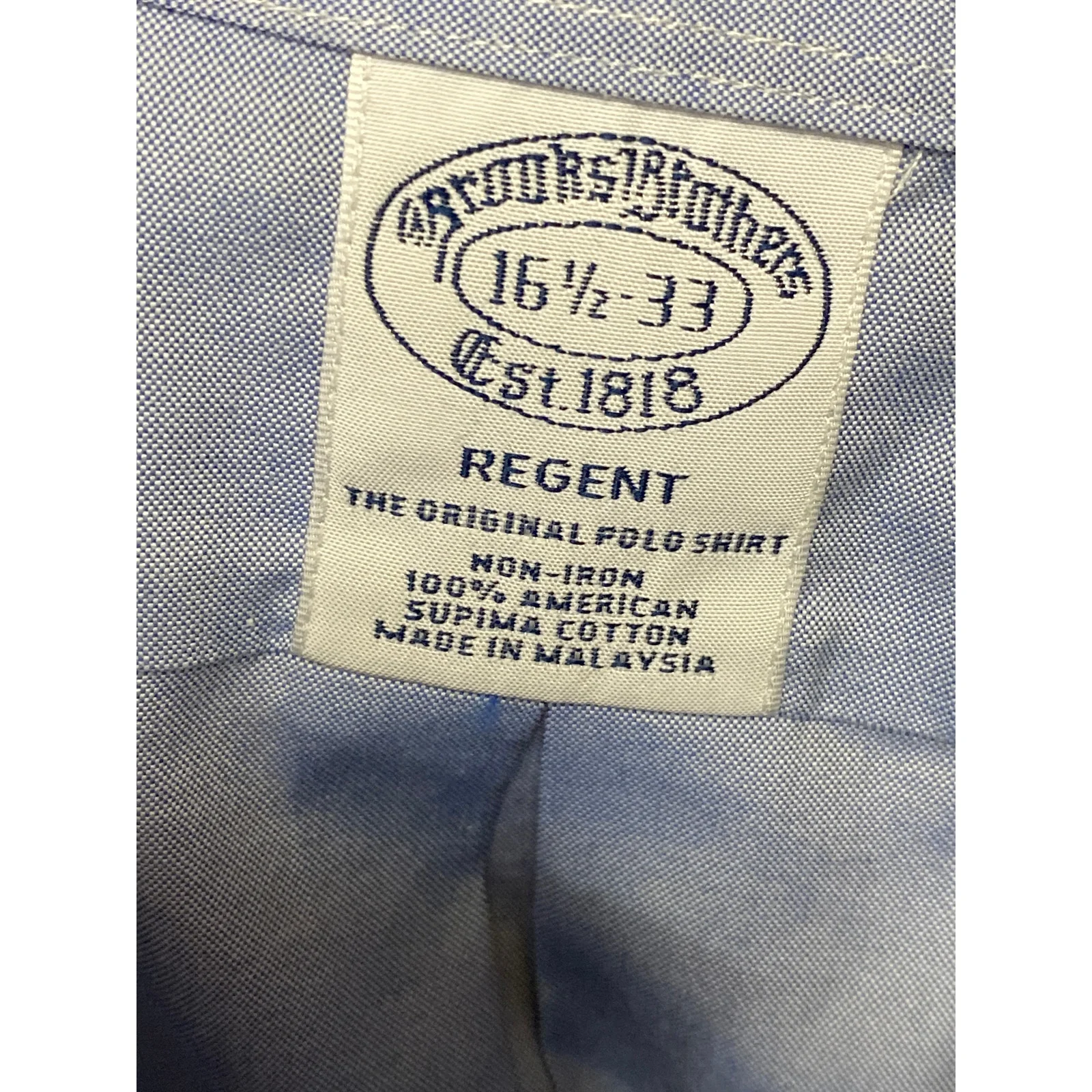 Brooks Brothers Regent Mens Blue Pocket Long Sleeve Button Up Dress Shirt Top 16 - Image 5
