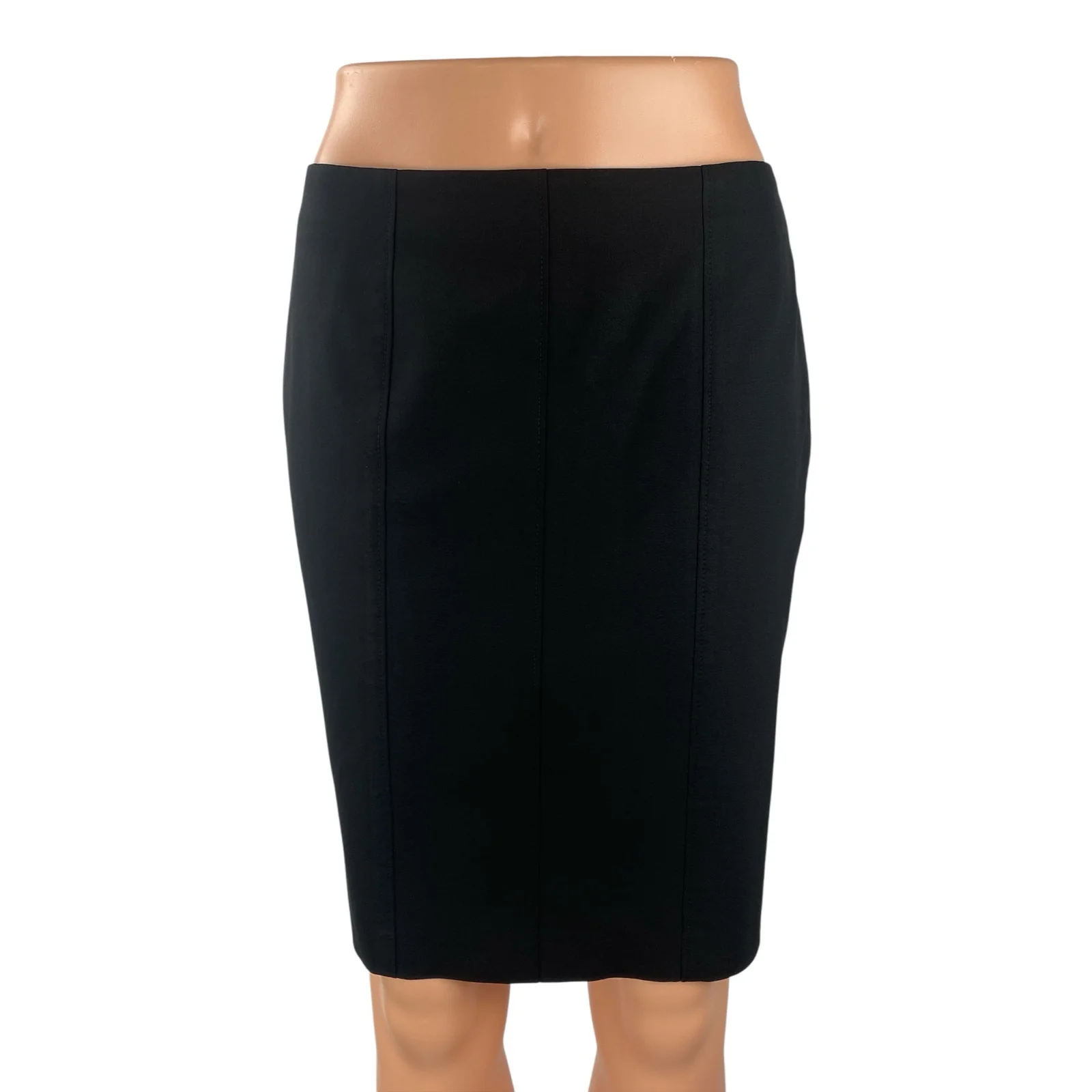 Brooks Brothers Women's Black High Rise Office Midi Straight Pencil Skirt Size 8