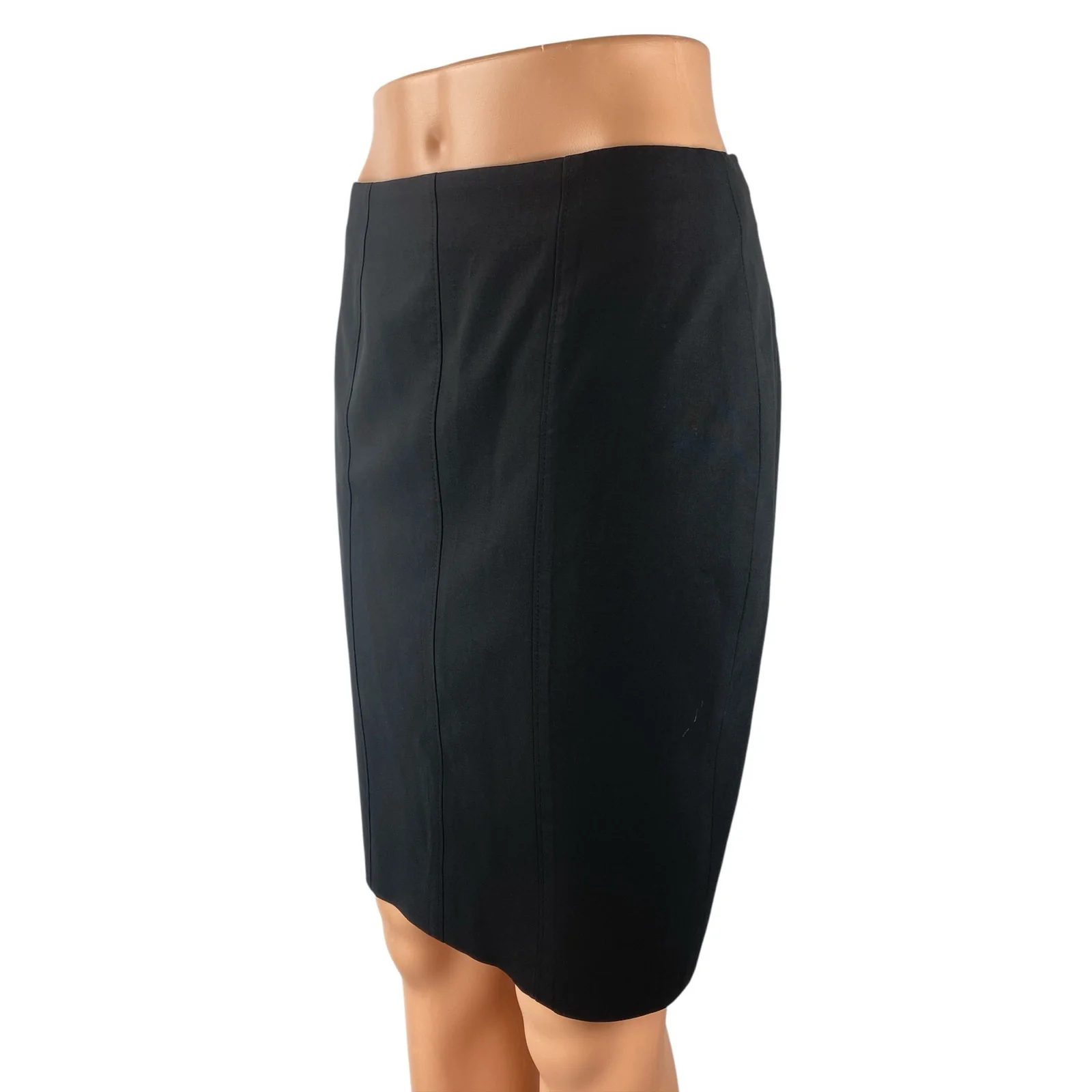 Brooks Brothers Women's Black High Rise Office Midi Straight Pencil Skirt Size 8 - Image 2