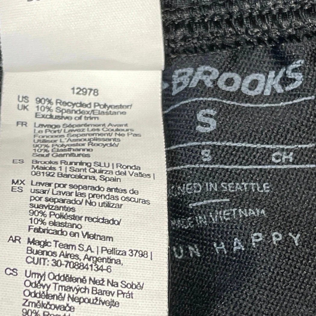 Brooks Women's Black Running Yoga Workout Athletic Tapered Training Pants Size S - Image 4