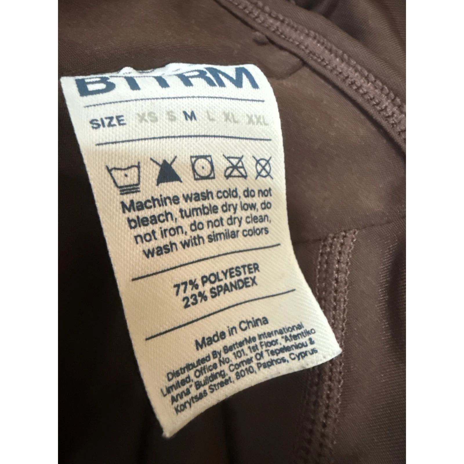 BTTRM Better Me Brown Contour Stitch Bralette Leggings Athletic 2-Piece Set M - Image 7