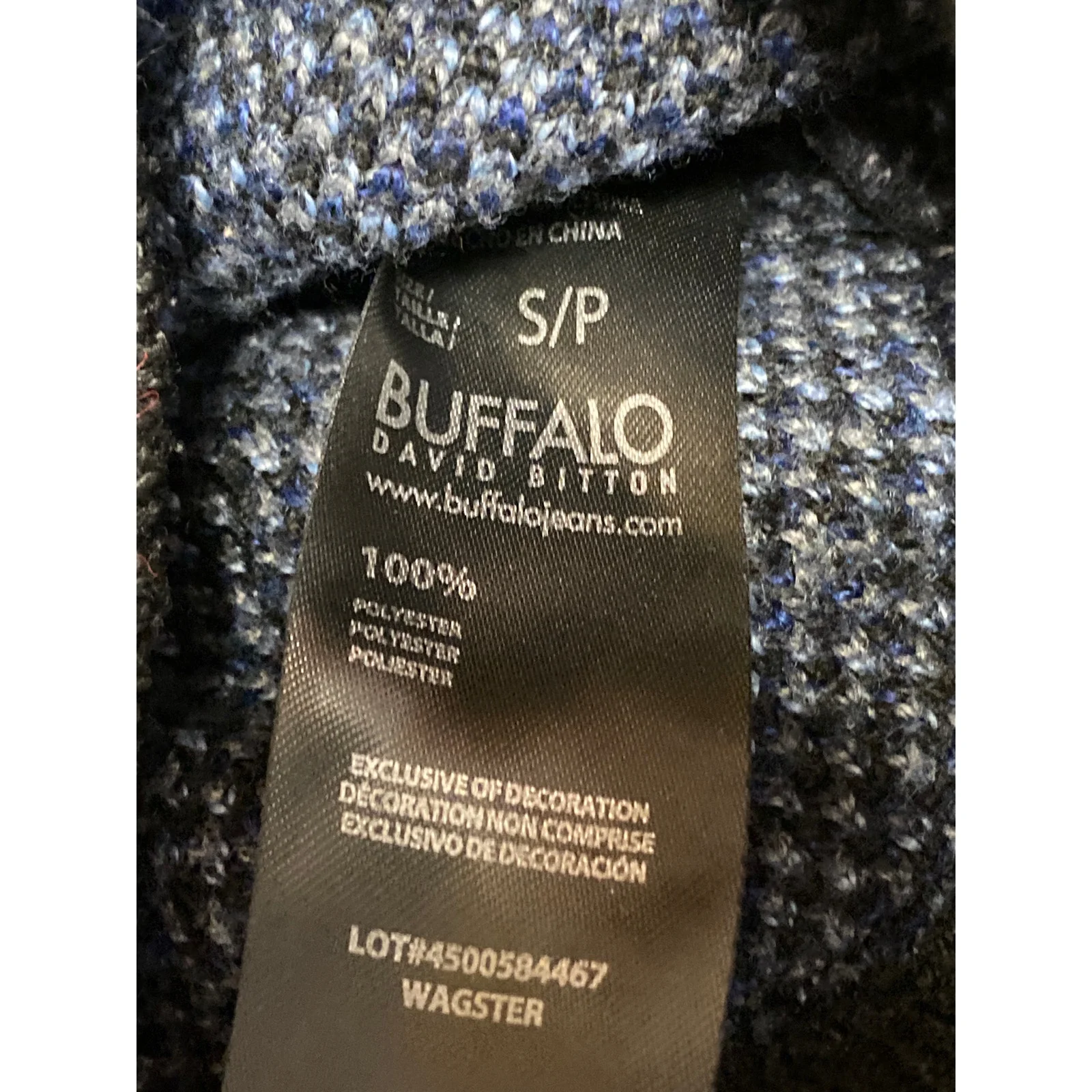 Buffalo David Bitton Women's Blue Ombre Long Sleeve Crewneck Sweater Top Sz S - Image 4