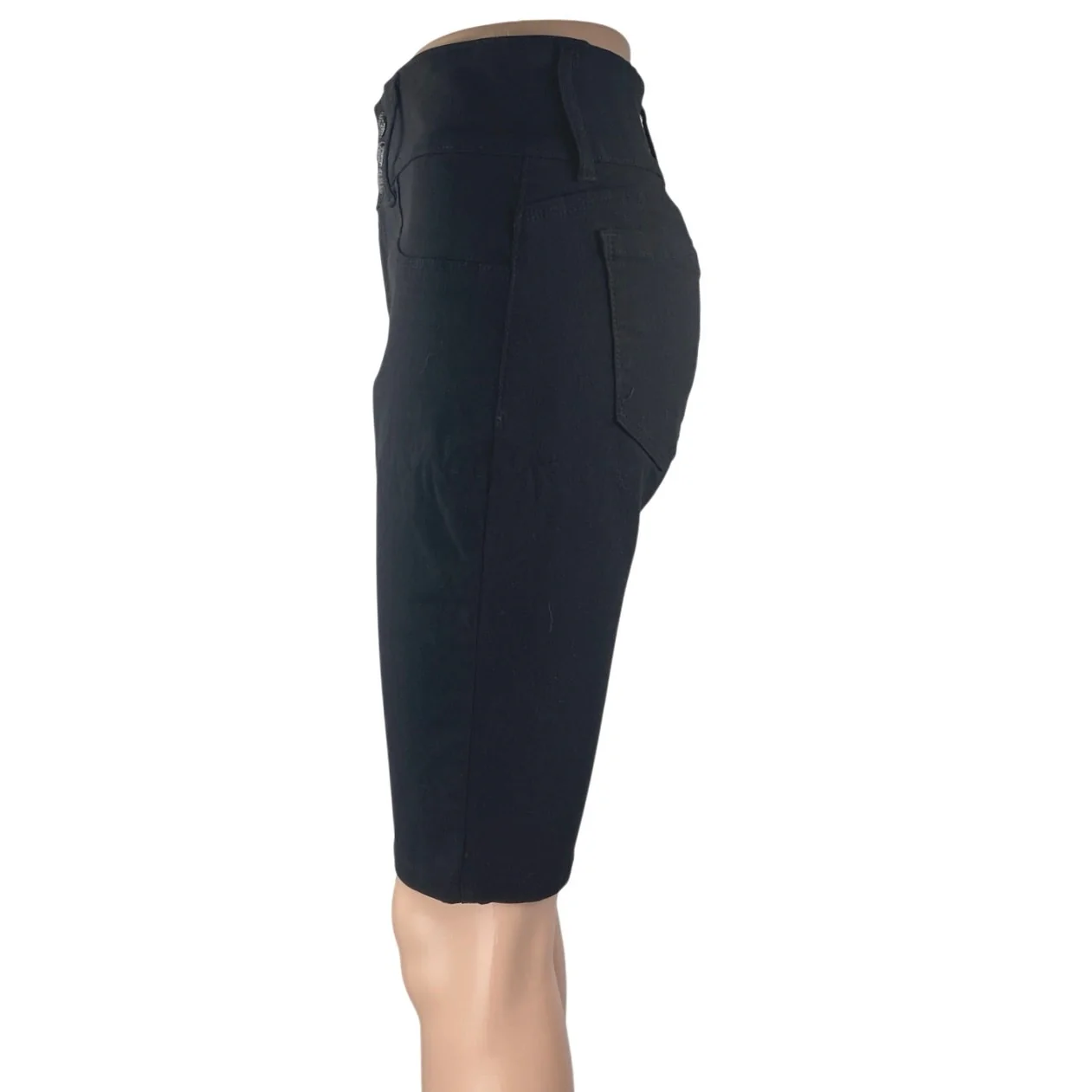Buzz Jeans Women's Black High Waist Slim Fit Skinny Denim jeans Bermuda Short L - Image 2
