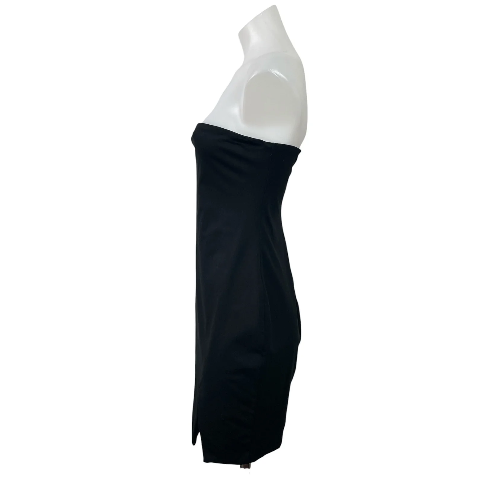 By The Way Black Sleeveless Strapless Mini Bodycon Bandeau Tube Tank Dress Sz S - Image 2