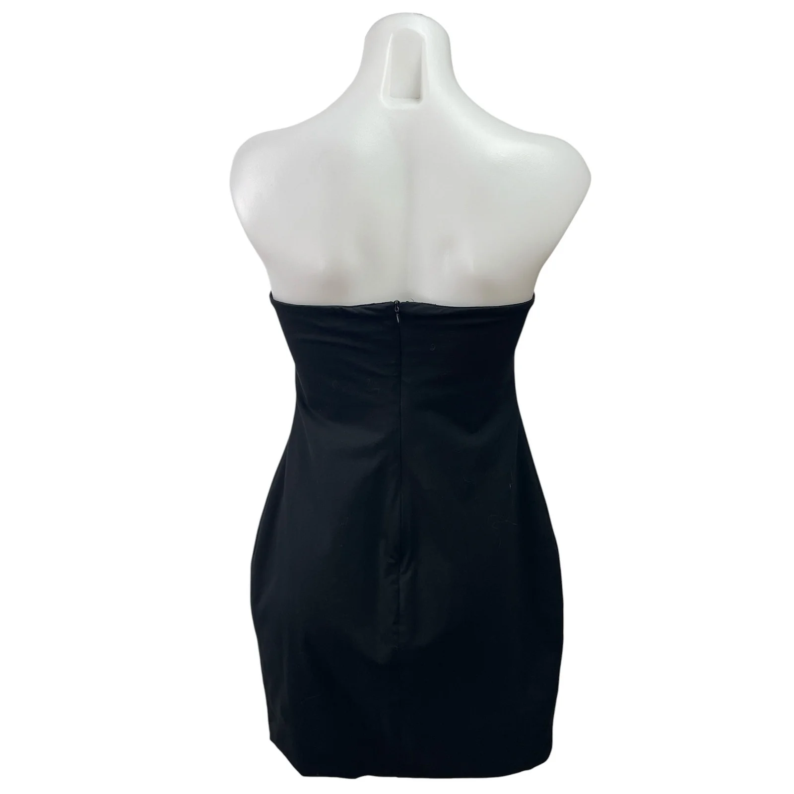 By The Way Black Sleeveless Strapless Mini Bodycon Bandeau Tube Tank Dress Sz S - Image 3