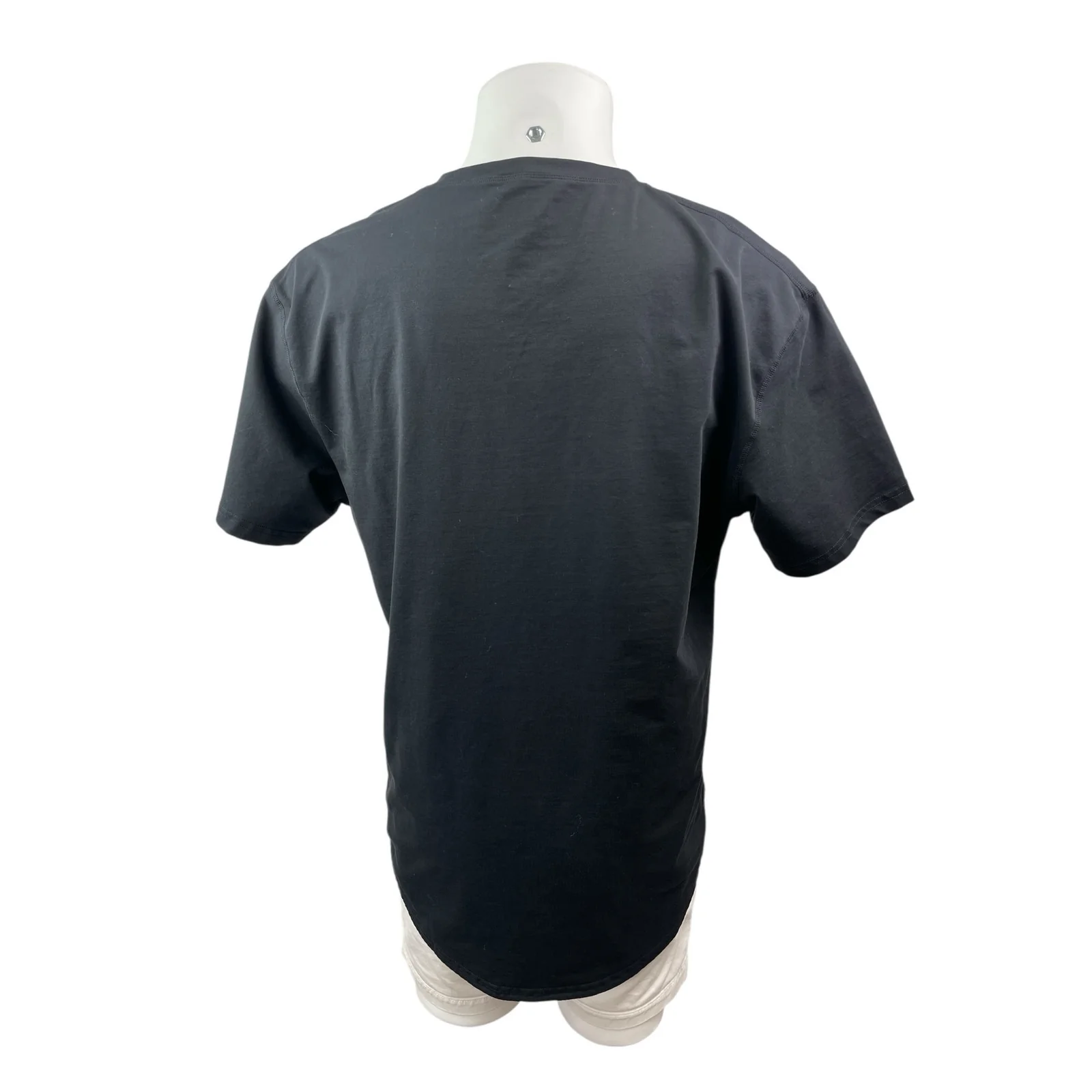 BYLT Men's Black Drop Cut V Neck Basic Short Sleeve T Shirt Tee Top Size XL - Image 3