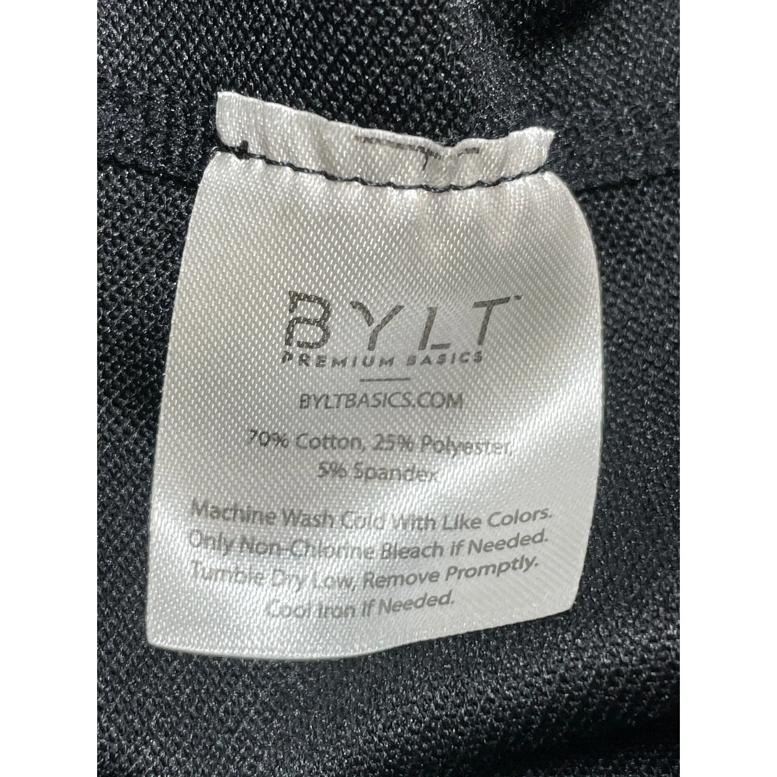 BYLT Men's Black Drop Cut V Neck Basic Short Sleeve T Shirt Tee Top Size XL - Image 6