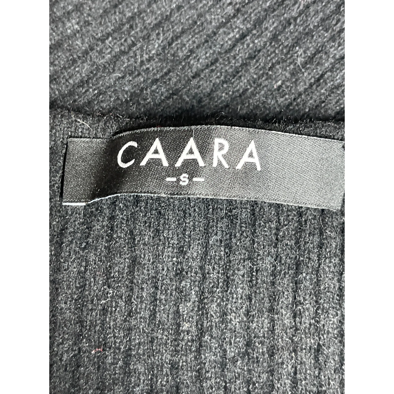 Caara Women's Black Ribbed Knit Sweetheart Long Sleeve Blouse Sweater Top Size S - Image 4