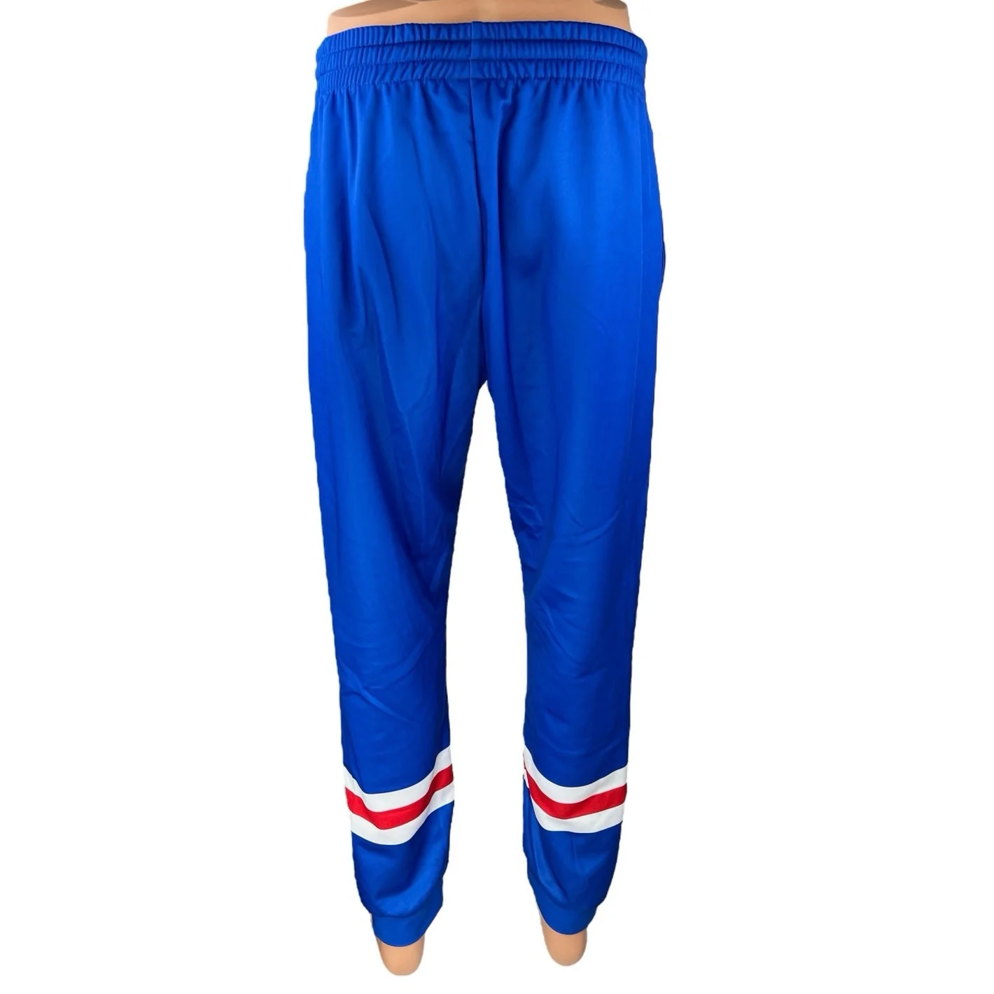 Calhoun Men's Blue Striped Logo Tapered Athletic Jogger Sweat Pants Size L - Image 3