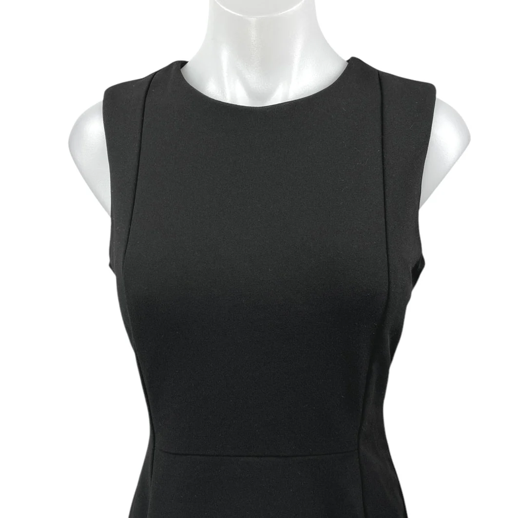 Calvin Klein Black Sleeveless Knee Length Bodycon Pencil Sheath Tank Dress Sz S - Image 3