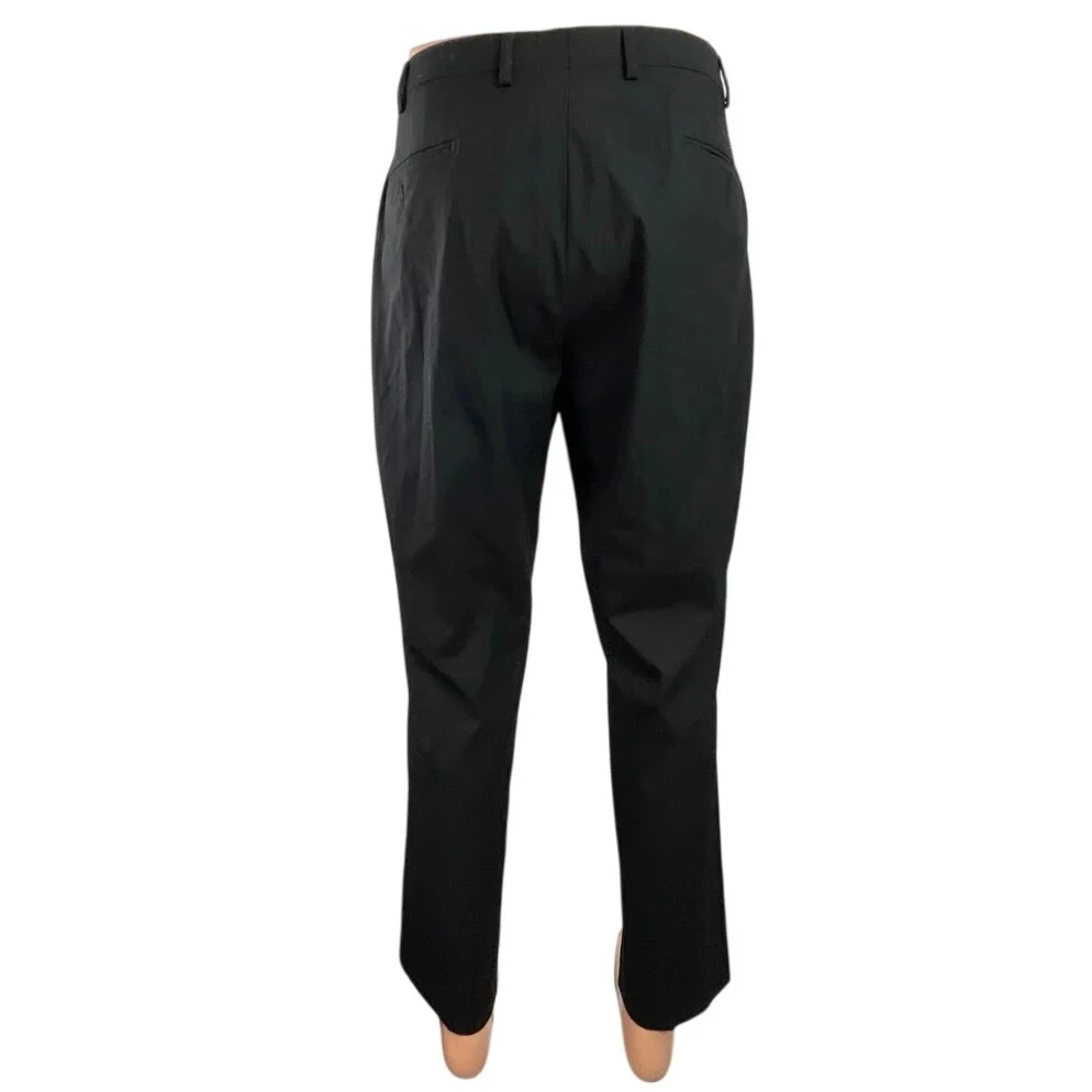 Calvin Klein Men's Black High Waisted Straight Leg Trousers Dress Pants Size L - Image 3