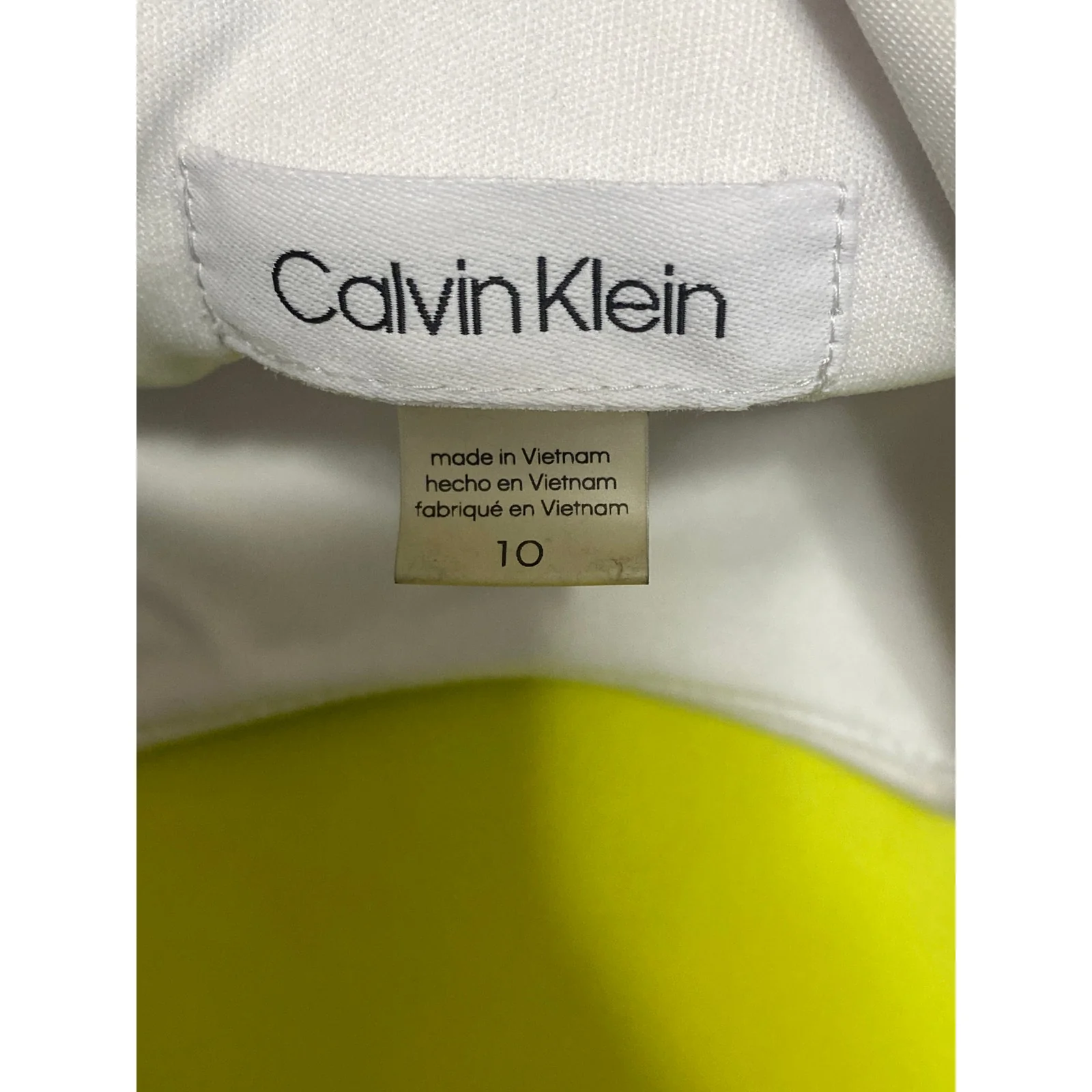 Calvin Klein Multicolor Sleeveless Colorblock Scuba Tank Mini Sheath Dress Sz 10 - Image 6
