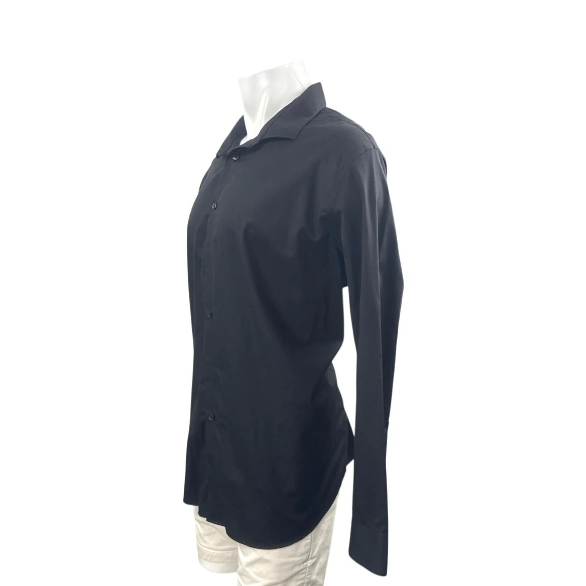 Calvin Klein Steel+ Mens Black Regular Fit Long Sleeve Button Down Shirt Top XXL - Image 2