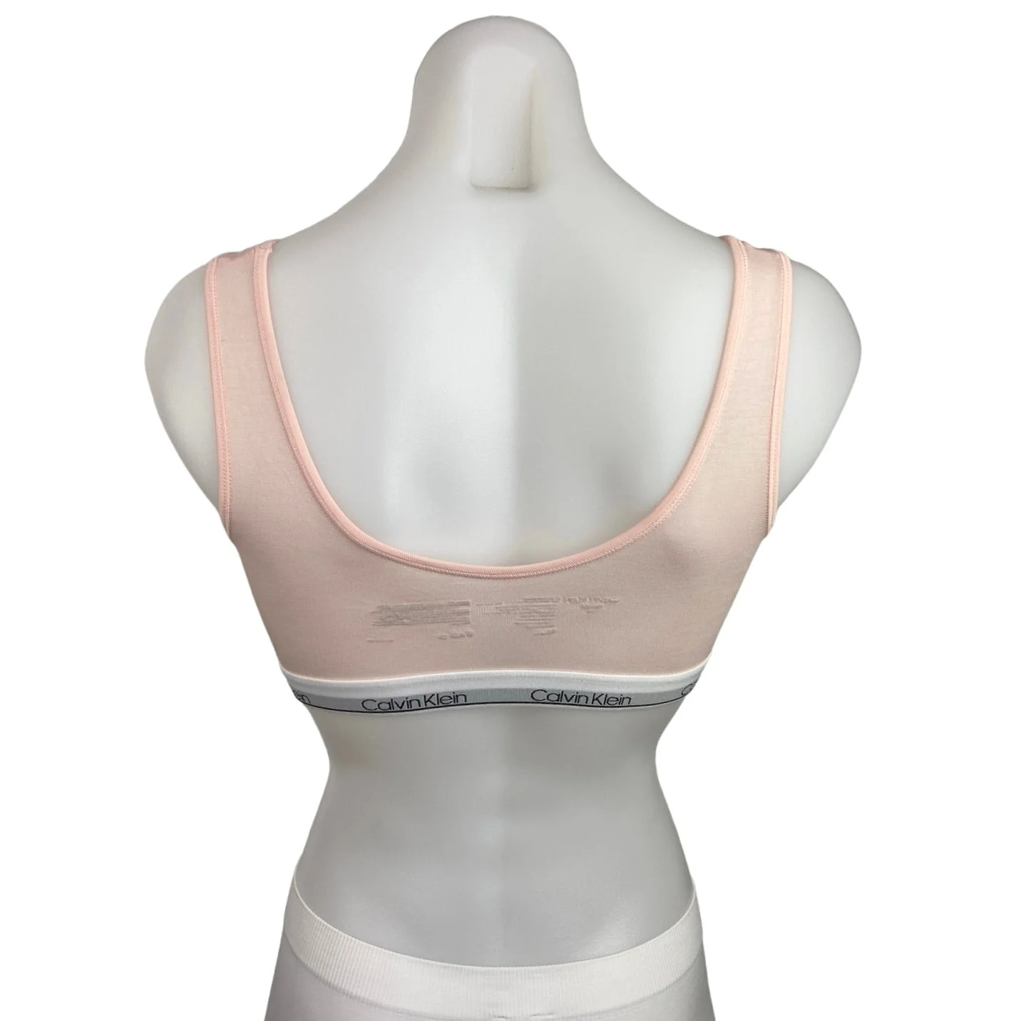 Calvin Klein Womens Pink Scoop Neck Pullover Athletic Yoga Sports Bra Top Size M - Image 2