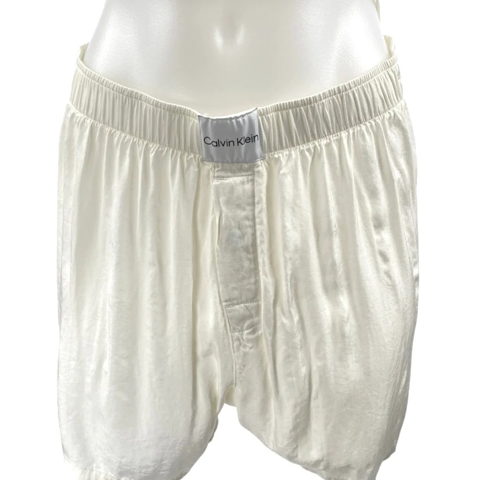 Calvin Klein Women's White Sleeveless Cami Camisole Sleepwear Pajamas Set Size L - Image 4