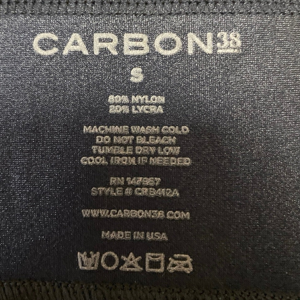 Carbon38 Women's Black Mid Rise Yoga Workout Running Athletic Leggings Pants S - Image 4
