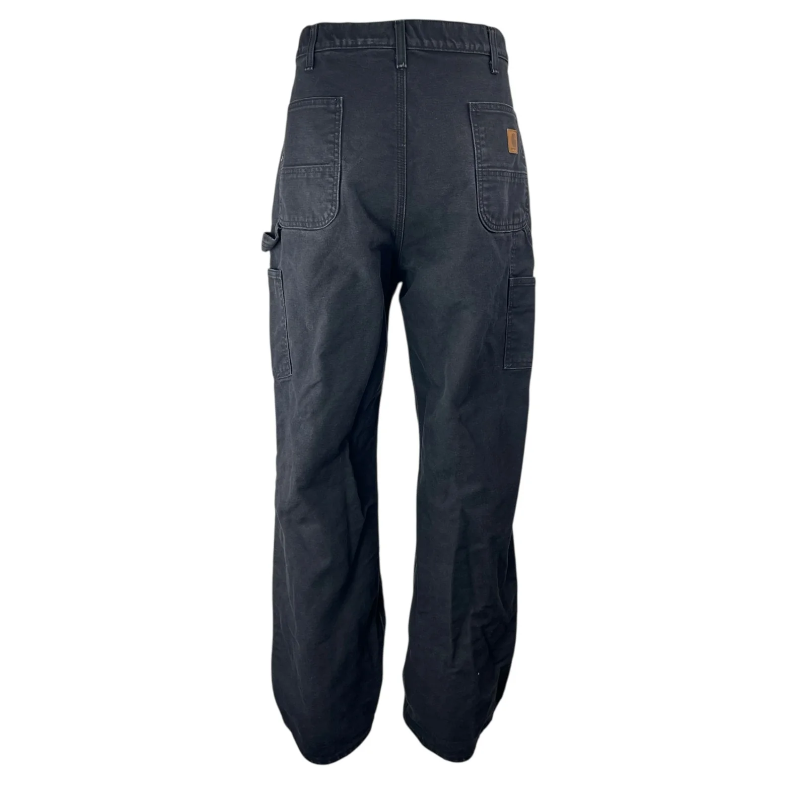 Carhartt Vintage Men's Faded Black High Rise Straight Wide Leg Denim Jeans 38x34 - Image 2