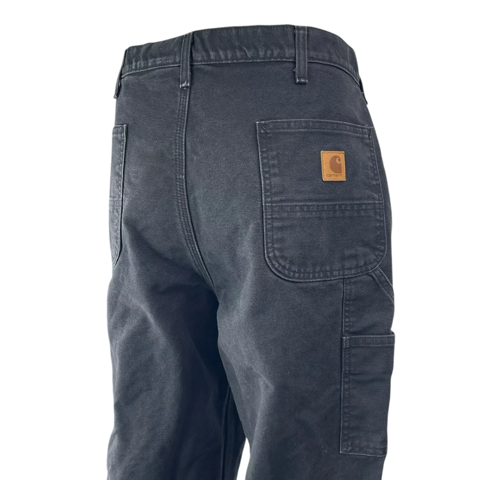 Carhartt Vintage Men's Faded Black High Rise Straight Wide Leg Denim Jeans 38x34 - Image 3