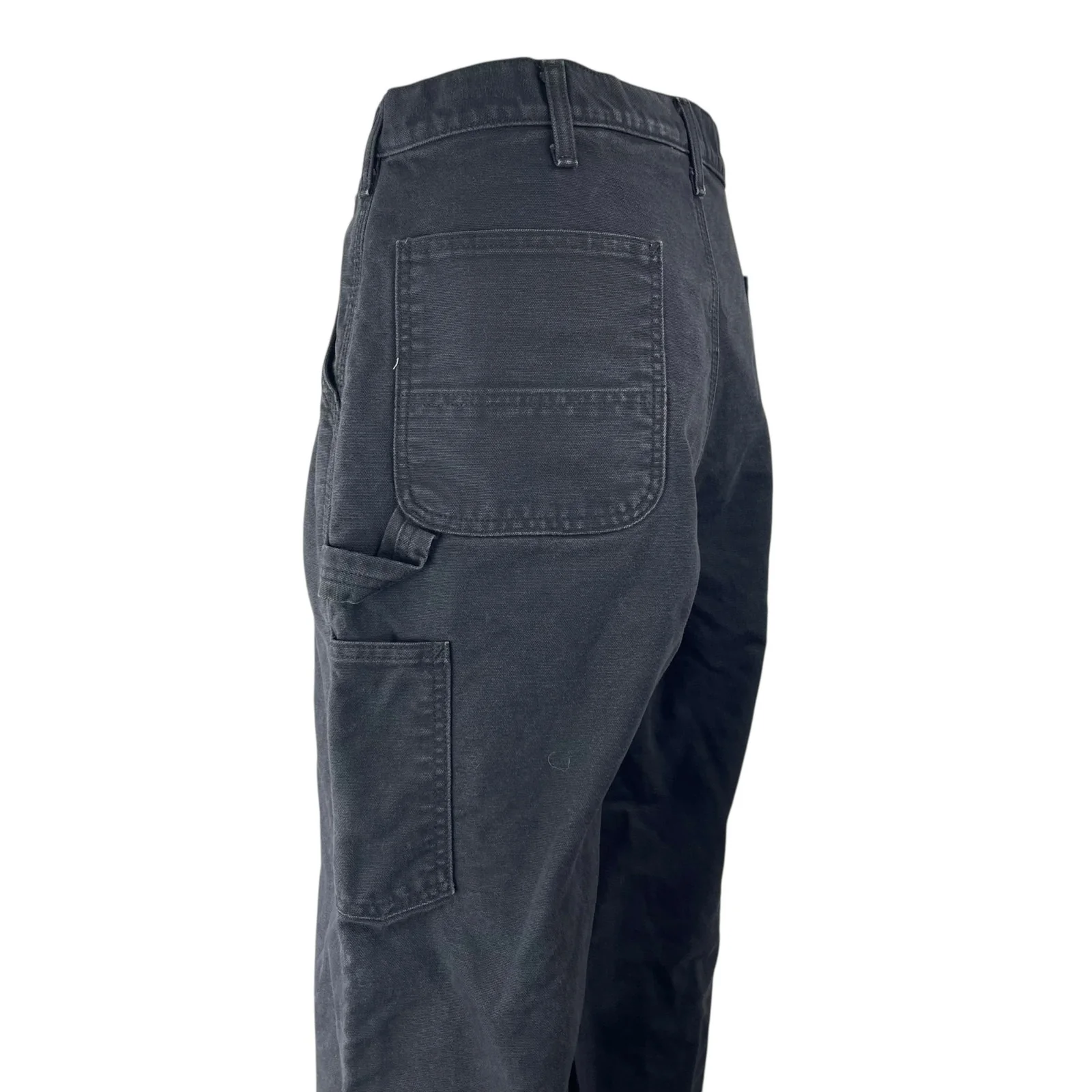 Carhartt Vintage Men's Faded Black High Rise Straight Wide Leg Denim Jeans 38x34 - Image 4