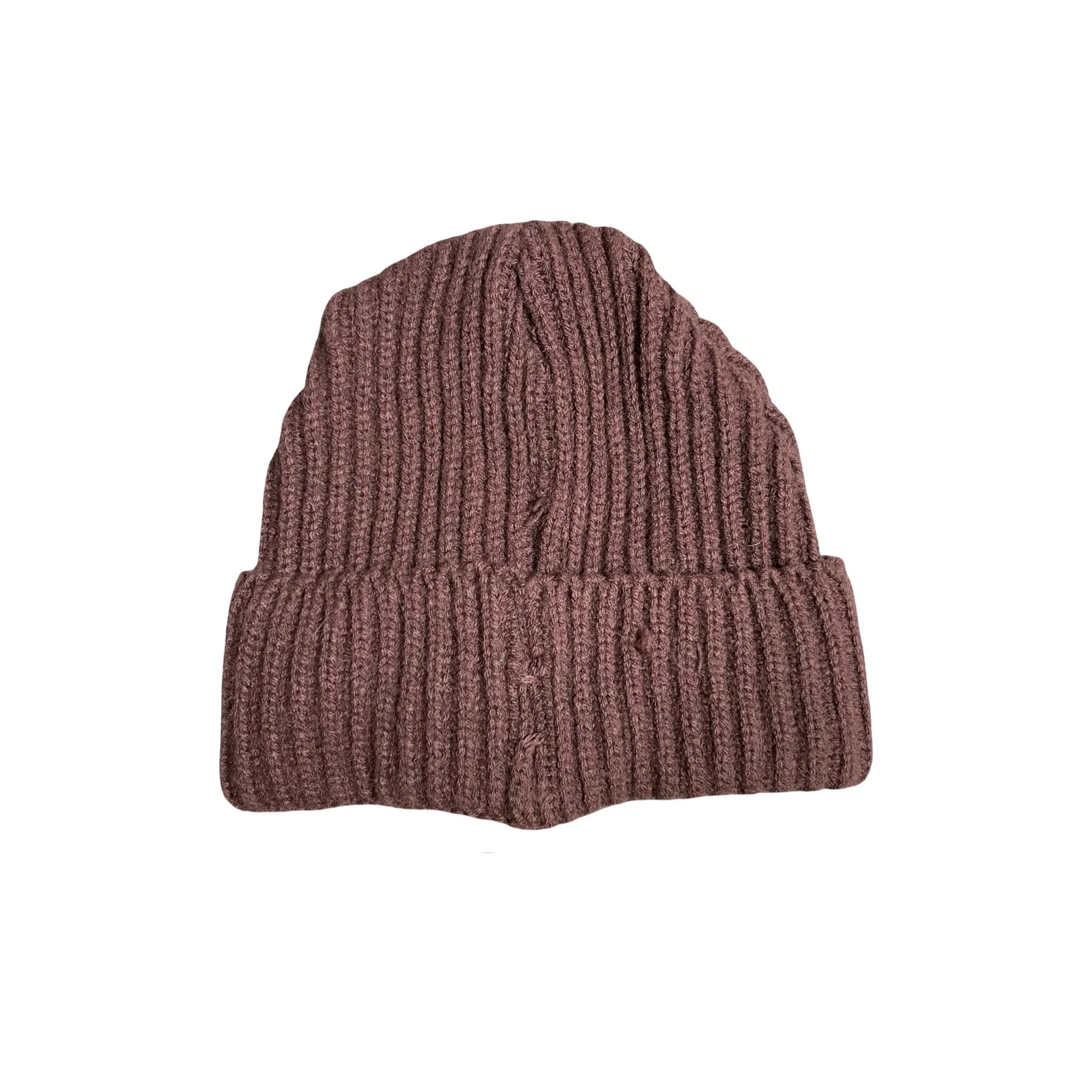 Carhartt Women's Brown Ribbed Knit Logo Cuffed Snow Bonnet Beanie Size OS - Image 2
