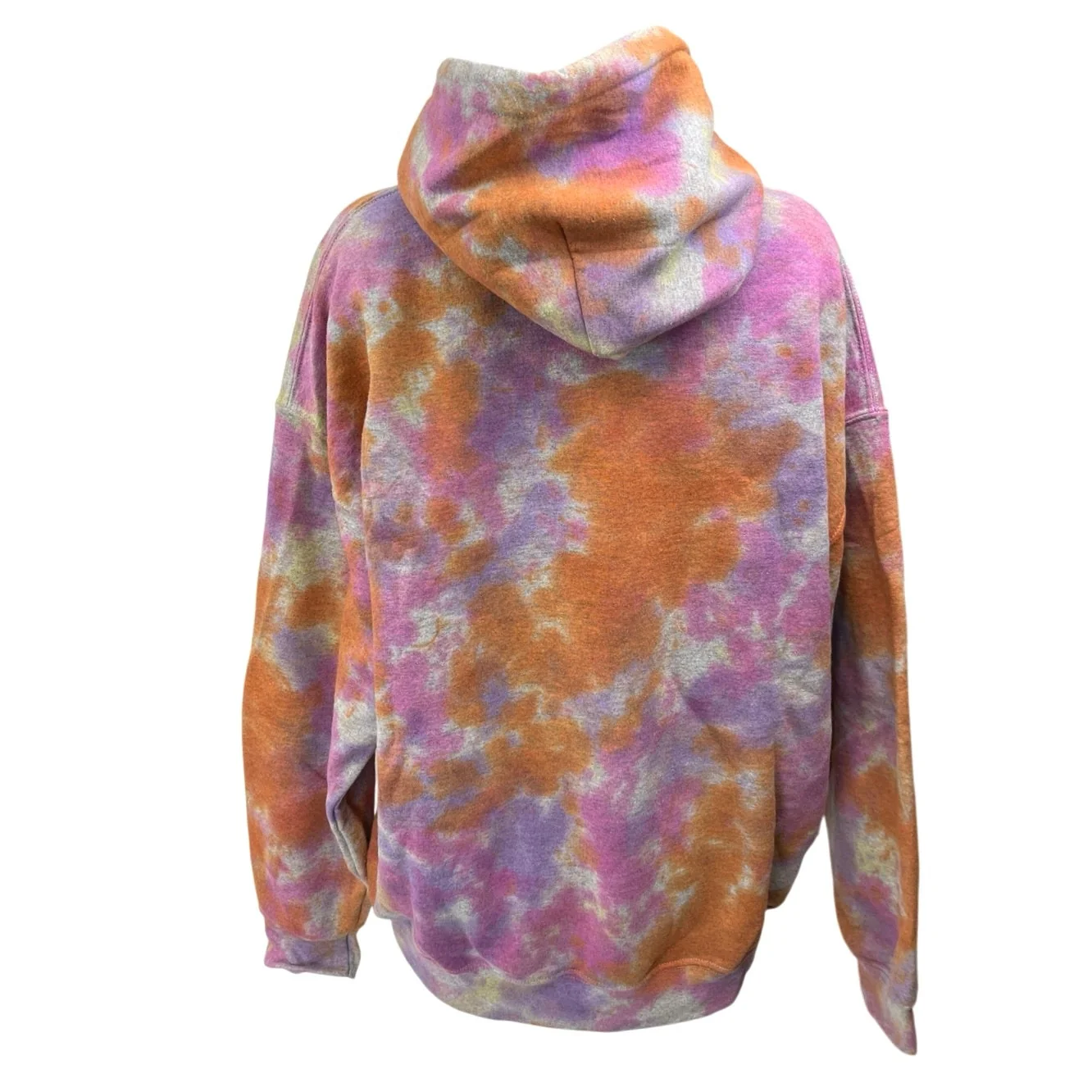 Carmar Multicolor Tie Dye Hooded Drawstring Long Sleeve Pullover Sweater Top M - Image 2