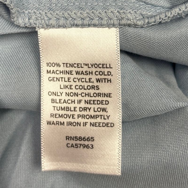 Caslon Blue Tencel 3/4 Sleeves Belted Jewel Neck Pockets Mini Casual Dress Sz XS - Image 9