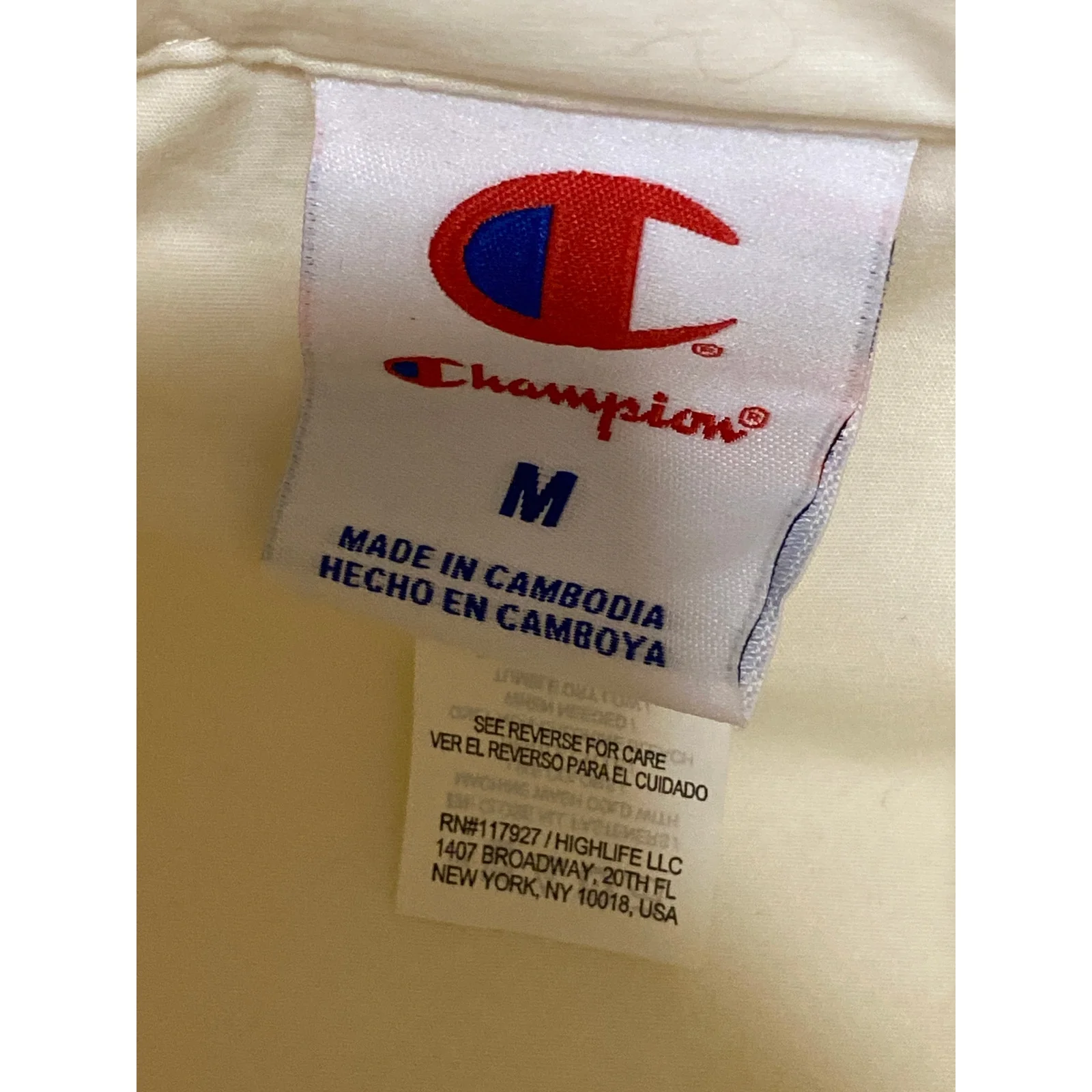 Champion Game Day Stripe Logo Long Sleeve Zip Windbreaker Athletic Jacket Top M - Image 5