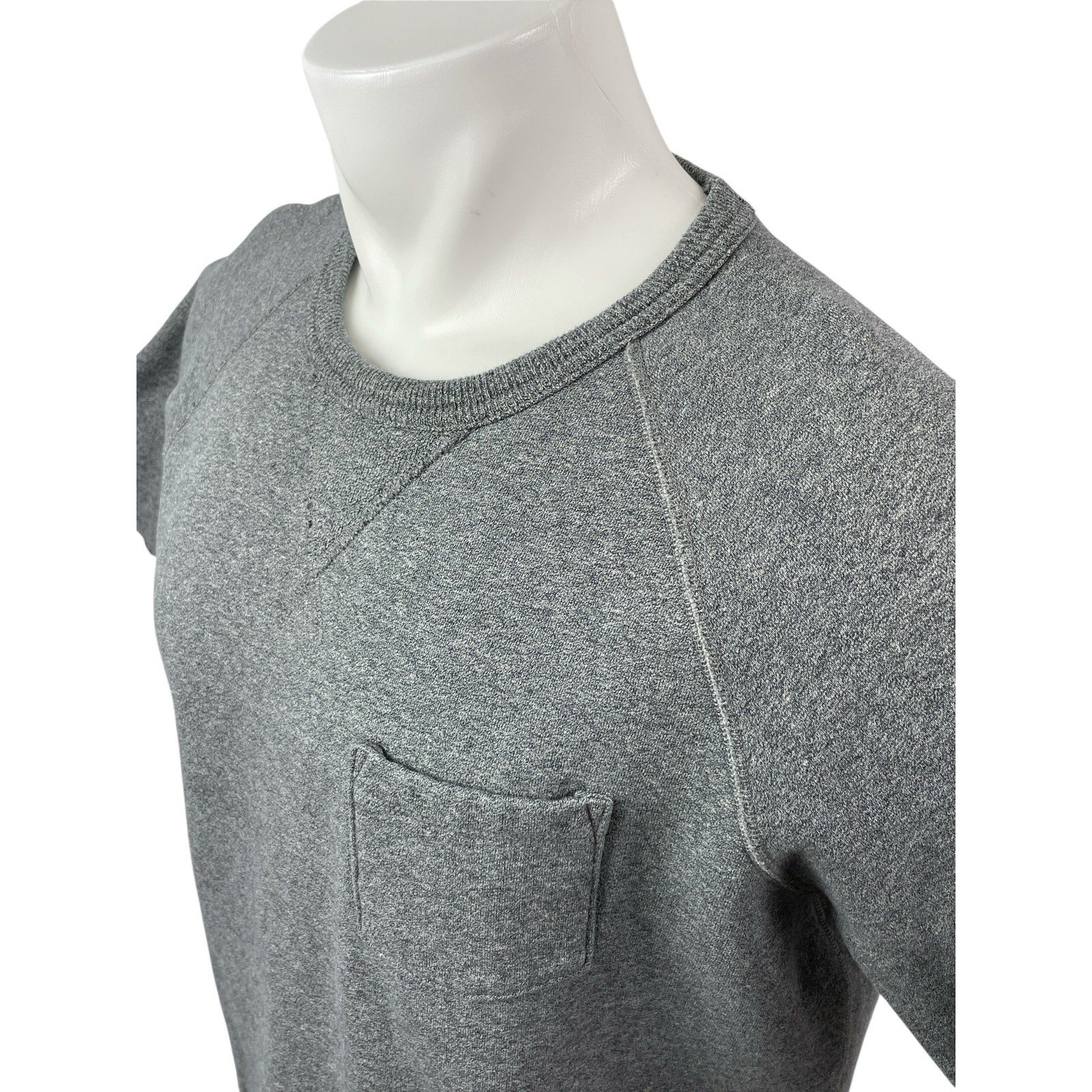 Champion Men's Gray Fleece Lined Pocket Shirt Sleeve Crew T Shirt Tee Top Size L - Image 2