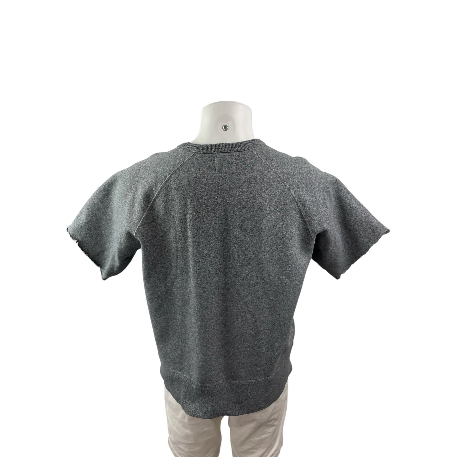 Champion Men's Gray Fleece Lined Pocket Shirt Sleeve Crew T Shirt Tee Top Size L - Image 4