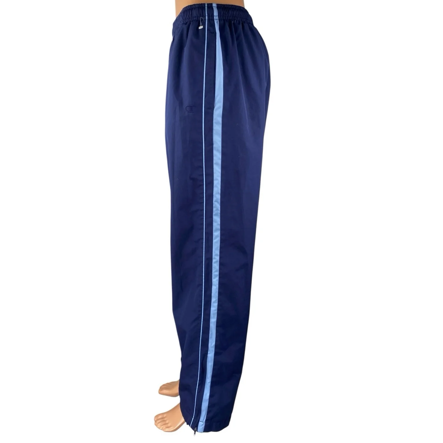 Champion Women's Blue Elastic Waist Windbreaker Activewear Gym Sweatpants Size L - Image 2