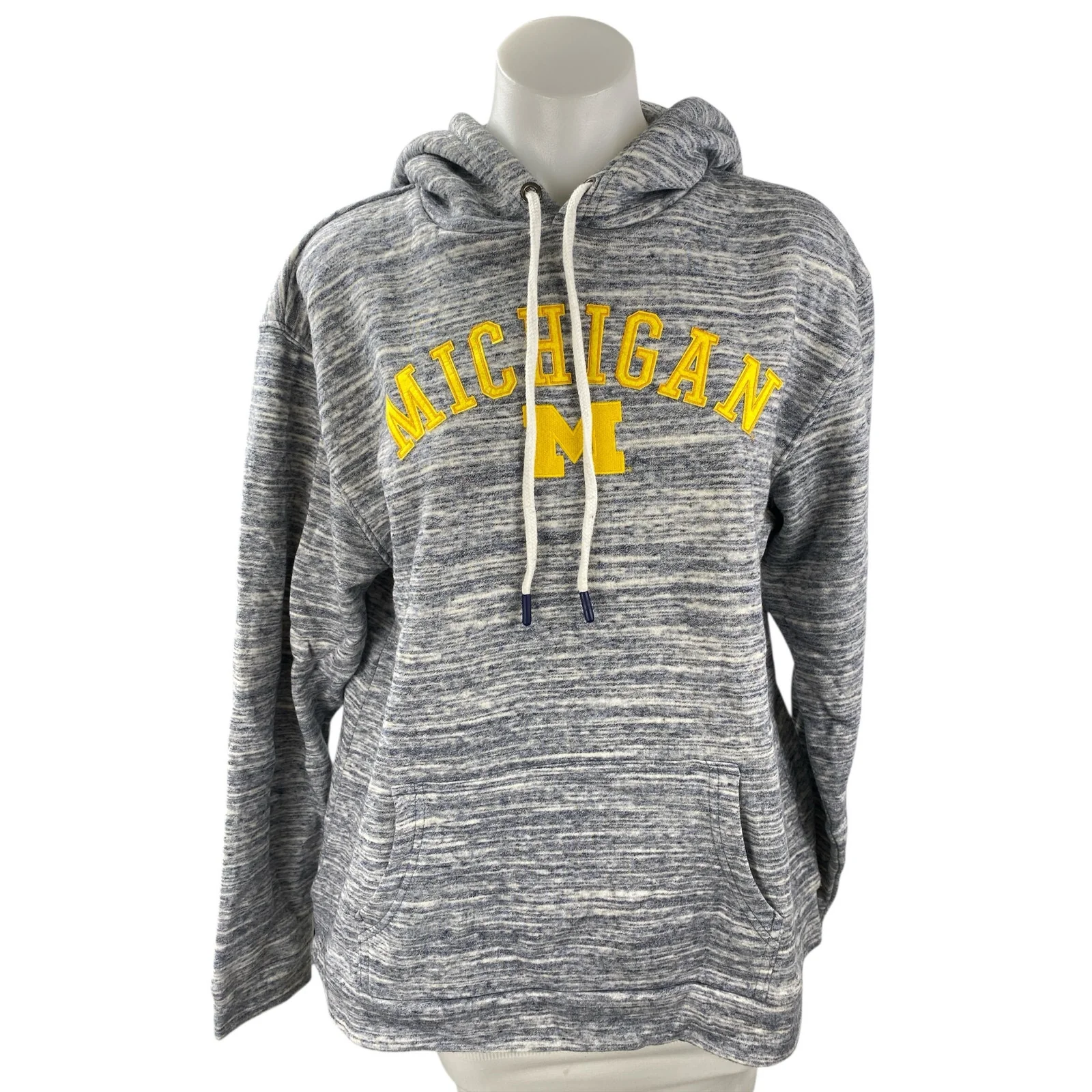 Champion Women's Gray University of Michigan Hoodie Hooded Sweatshirt Top Sz M