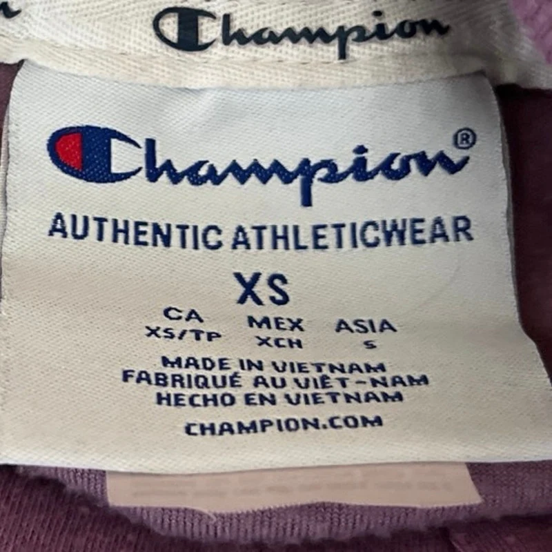 Champion Women's Purple Velour Velvet Hoodie Track Sweatshirt Sweater Top Sz XS - Image 6
