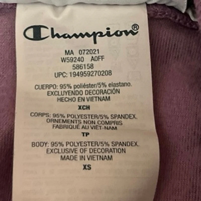 Champion Women's Purple Velour Velvet Hoodie Track Sweatshirt Sweater Top Sz XS - Image 7