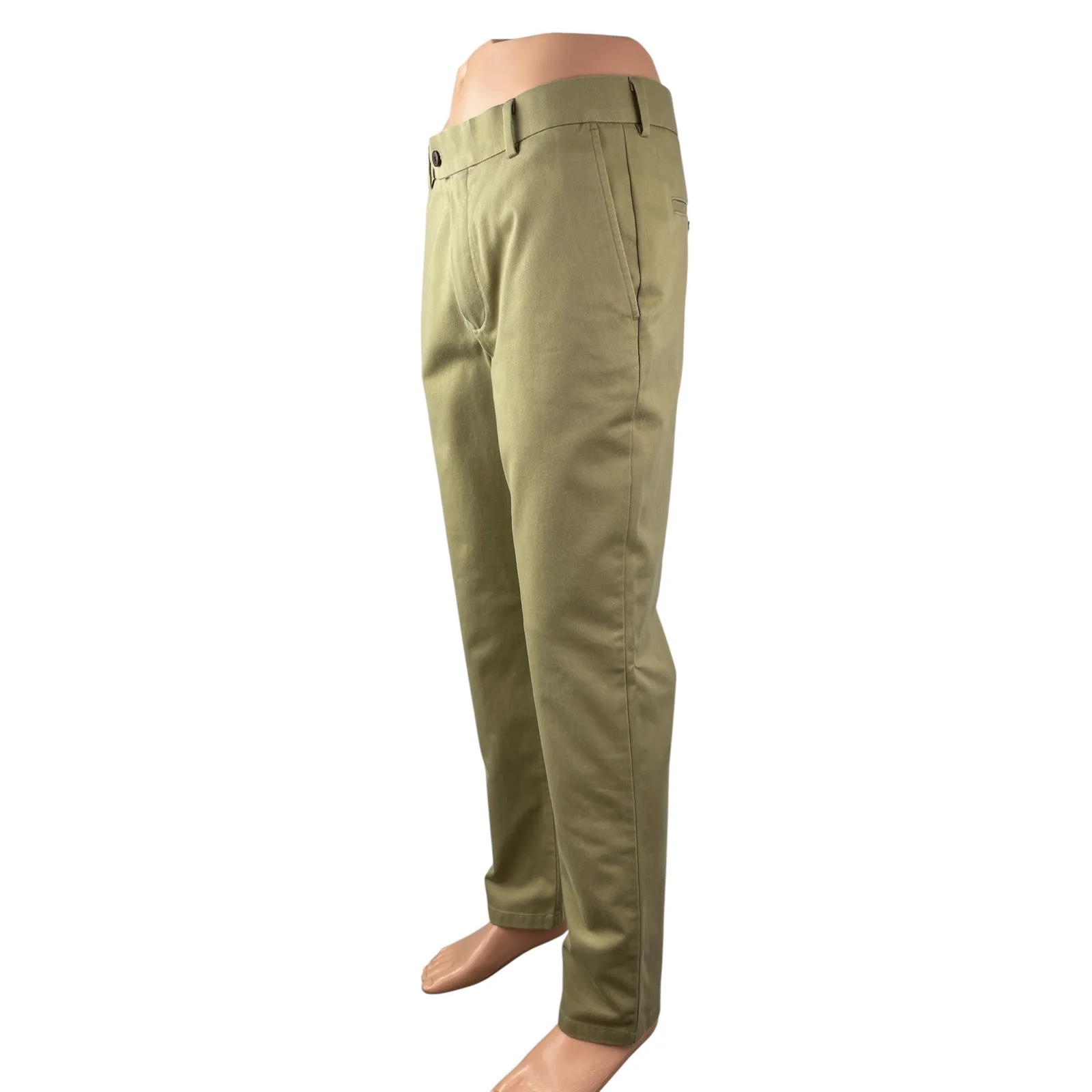 Charles Tyrwhitt Men's Khaki High Rise Slim Skinny Chino Trousers Pants 32W 32L - Image 3