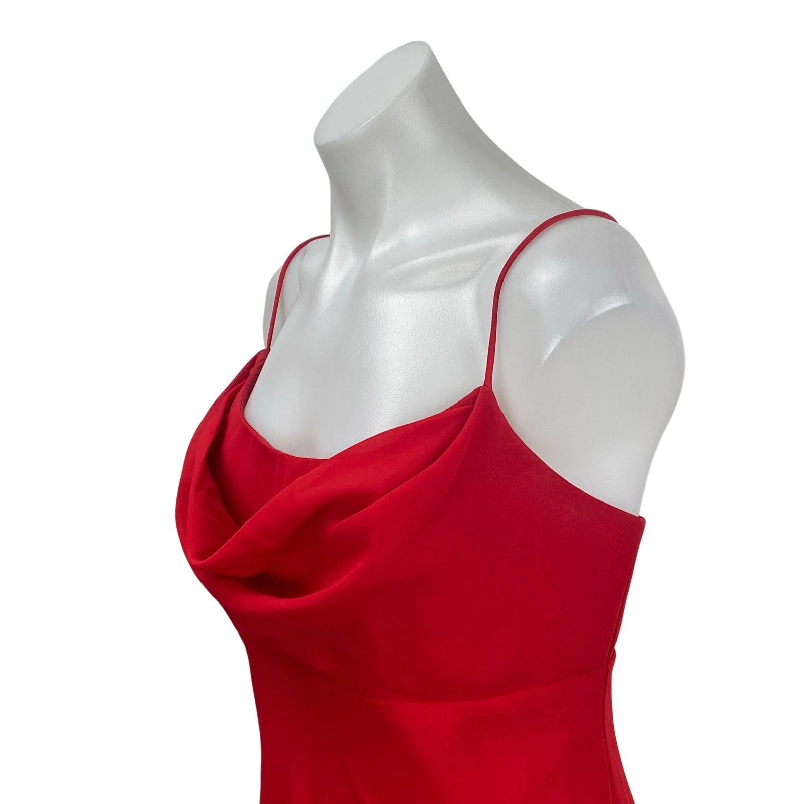 Chelsea NItes Red Cowl Neck Sleeveless Cami Camisole Tank Maxi Prom Dress Sz 12 - Image 2