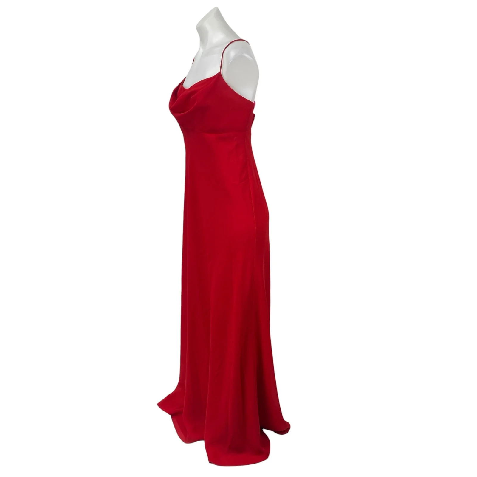 Chelsea NItes Red Cowl Neck Sleeveless Cami Camisole Tank Maxi Prom Dress Sz 12 - Image 3