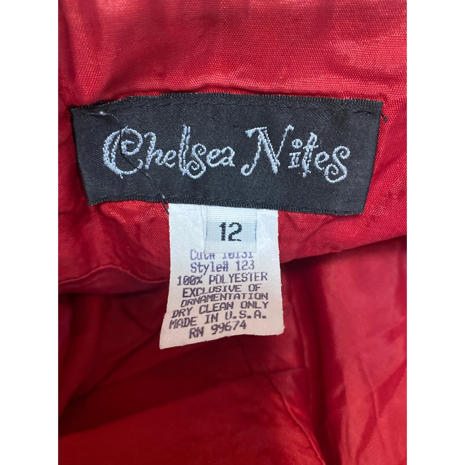 Chelsea NItes Red Cowl Neck Sleeveless Cami Camisole Tank Maxi Prom Dress Sz 12 - Image 5