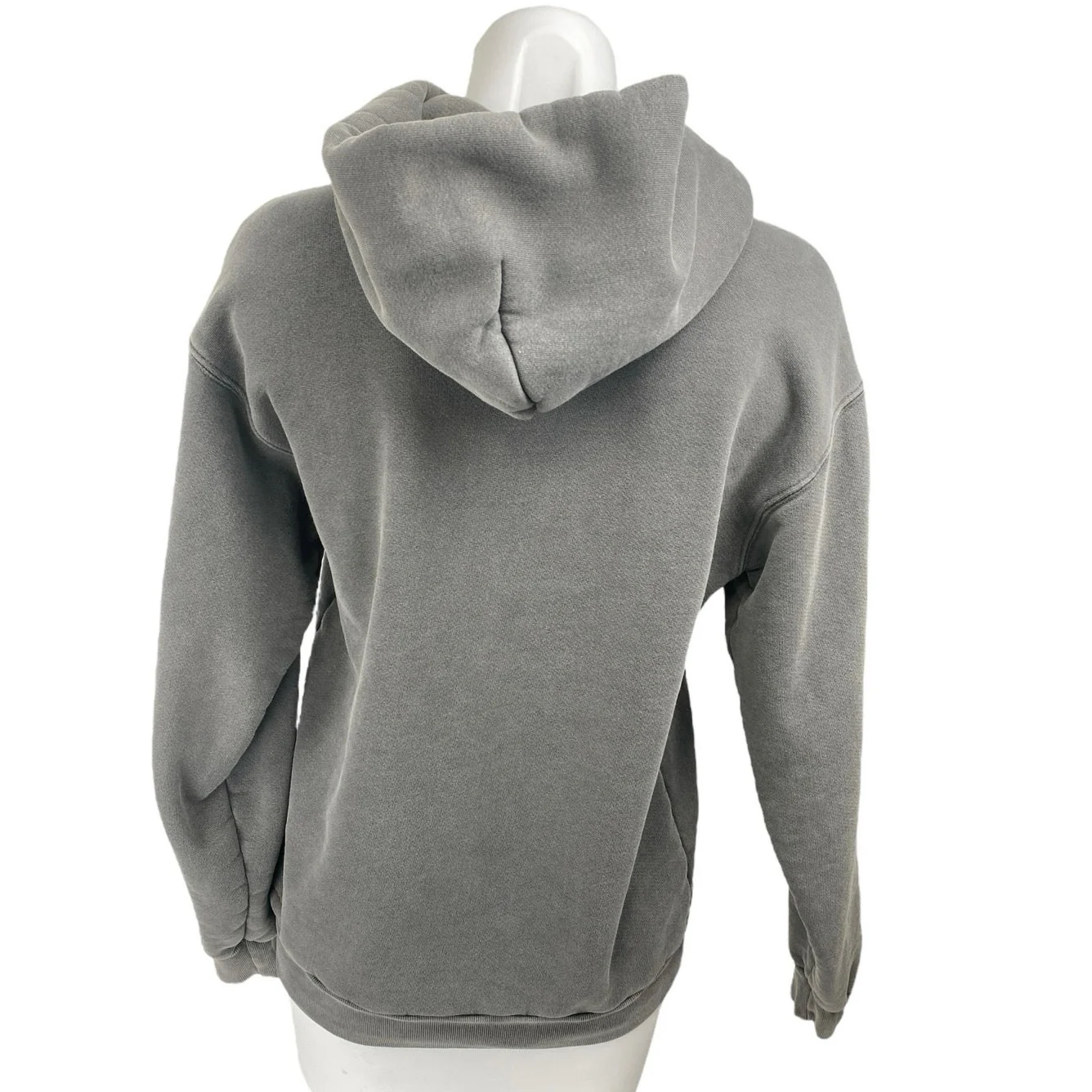 Cherry Women's Gray Embroidered Logo Hoodie Hooded Pocket Sweatshirt Top Size S - Image 2