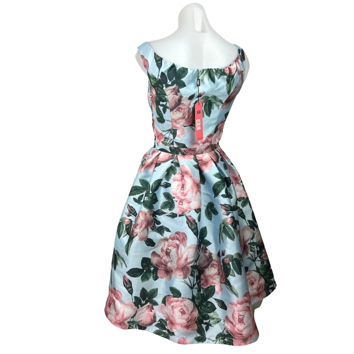 Chi Chi London Womens Floral Print V-Neck Sleeveless Fit & Flare Mini Dress Sz 2 - Image 2