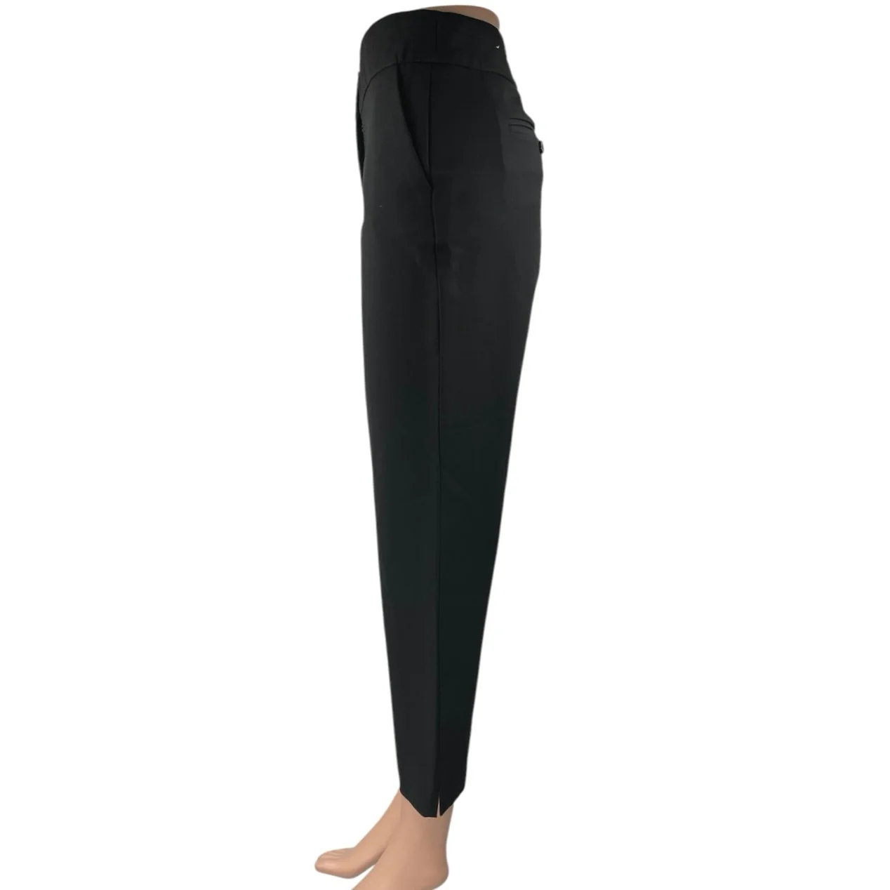 Chico's Women's Black High Waisted Cropped Straight Leg Trousers Pants Size 4 - Image 2