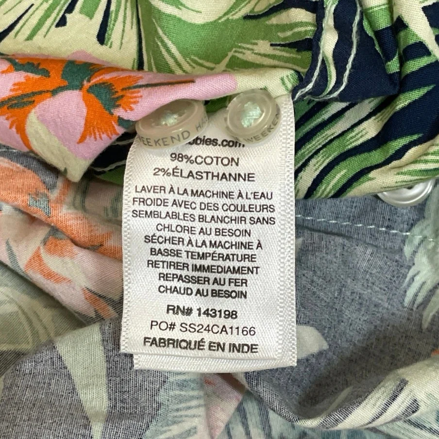 Chubbies Resort Wear Friday Tropical Collared Short Sleeve Button Up Shirt Top M - Image 6