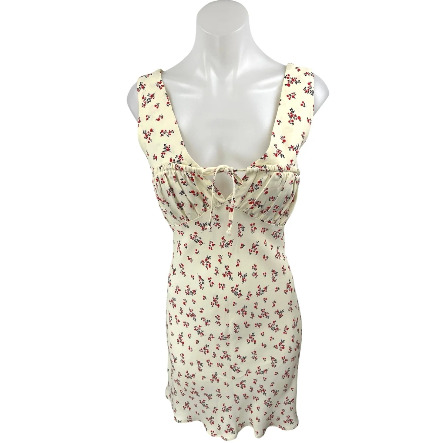 Ciao Lucia Caro in Jardin White Floral Sleeveless Cami Mini Pencil Tank Dress M