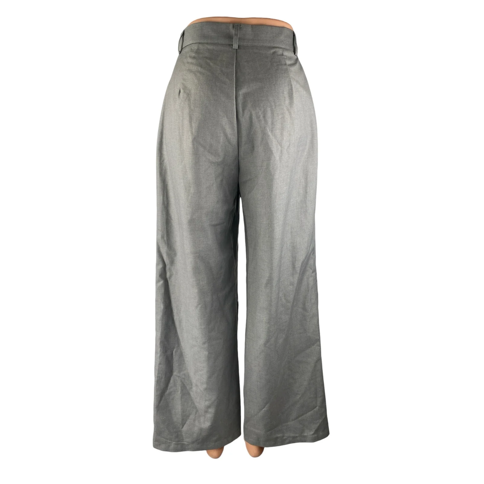 Cider Women's Gray High Rise Baggy Wide Leg Palazzo Trousers Dress Pants Size XS - Image 2