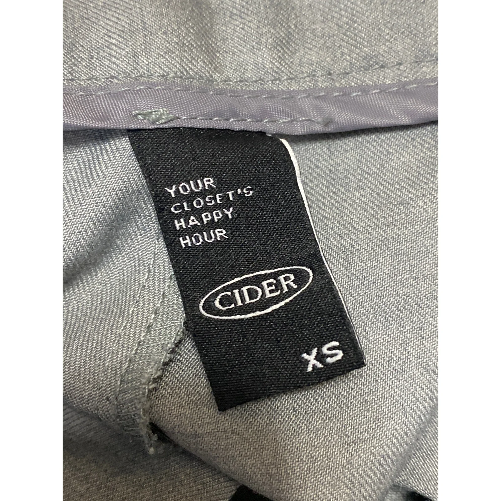 Cider Women's Gray High Rise Baggy Wide Leg Palazzo Trousers Dress Pants Size XS - Image 3