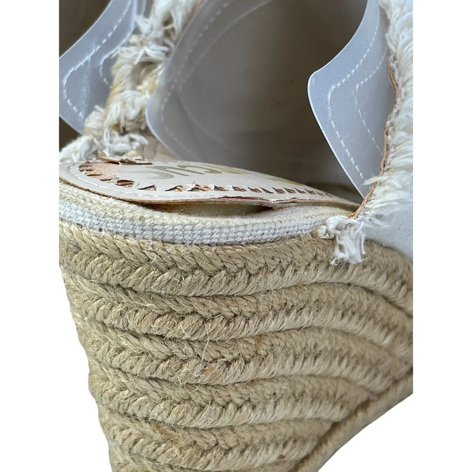 Circus by Sam Edelman Baker Frayed Open Toe Wedge Heels Espadrille Sandals Sz 6 - Image 6