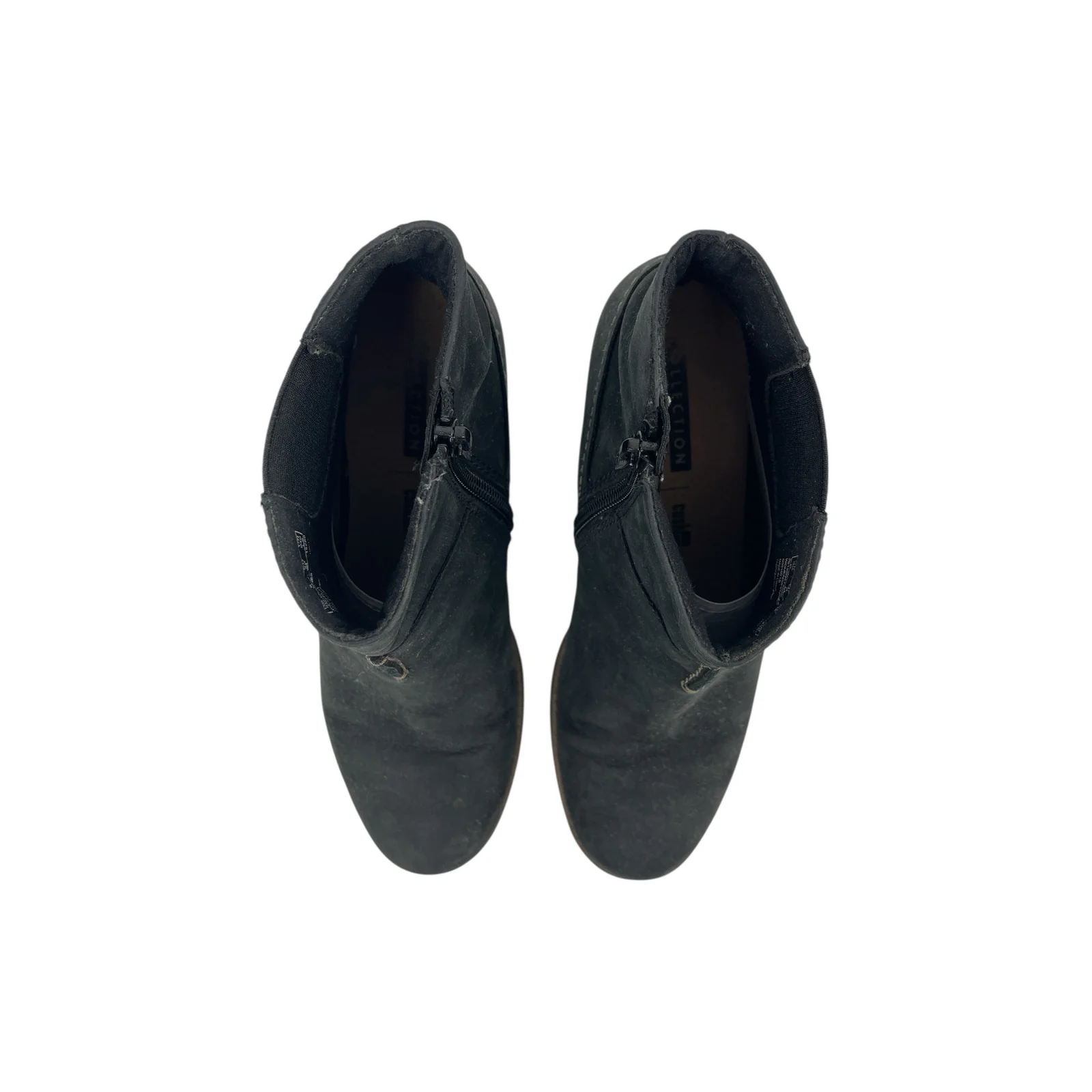 Clarks Sashlin Vita Women's Black Suede Round Toe Zip Chelsea Ankle Boots Size 8 - Image 2